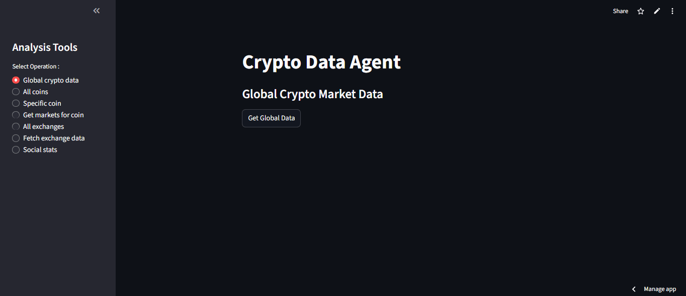 Crypto Data Agent